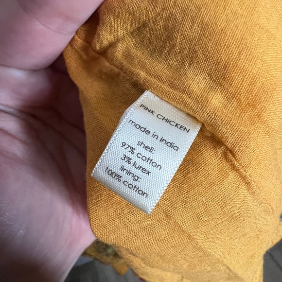 Pink Chicken Women’s Brayden Dress - Gold Field Floral Size Small Yellow - Picture 7 of 9